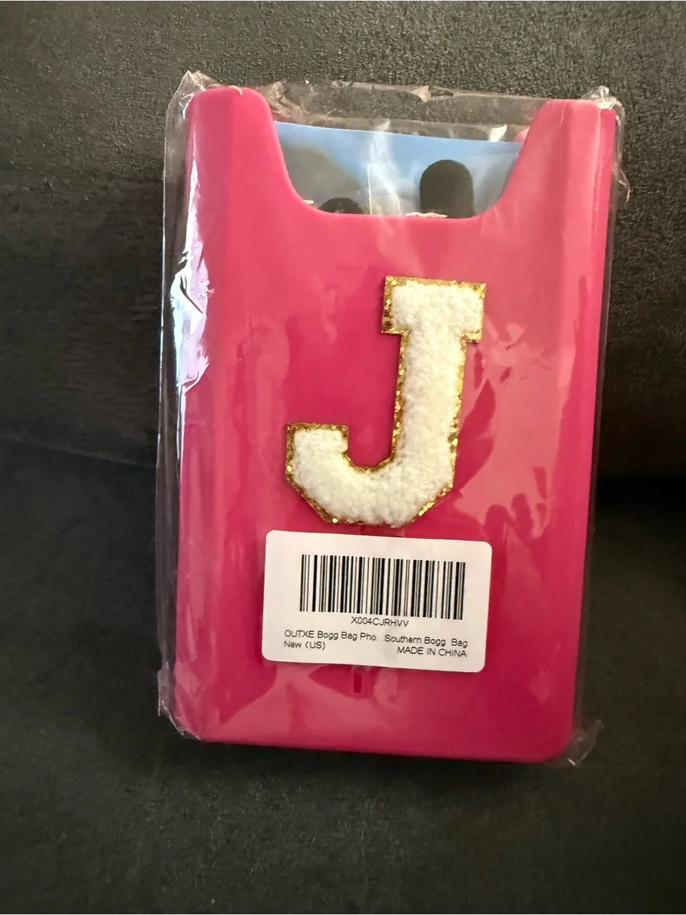 Silicone Phone Holder Insert in Pink for Tote & Beach Bags